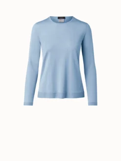 AKRIS Seamless Cashmere Silk Knit Pullover