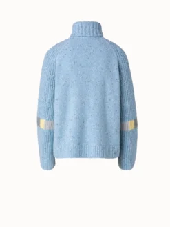 AKRIS Cashmere Knit Turtleneck With Intarsia Details -AKRIS Sales Store 696513