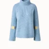 AKRIS Cashmere Knit Turtleneck With Intarsia Details