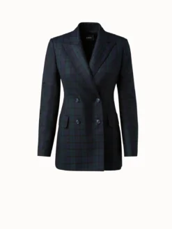 AKRIS Cashmere Double Face Check Jacket