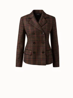 AKRIS Checked Wool Double-Face Jacket
