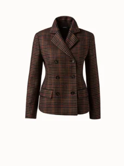 AKRIS Checked Wool Double-Face Jacket -AKRIS Sales Store 696707