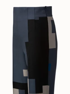 AKRIS Wool Double-Face Wide Pant With Novemberday Print -AKRIS Sales Store 697229