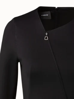 AKRIS Techno Neoprene Asymmetrical Midi Dress -AKRIS Sales Store 697383