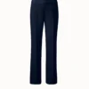 AKRIS Wool Double-Face Straight Leg Pants