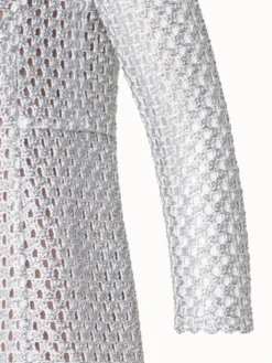 AKRIS Metallic Lurex Cotton Crochet Embroidery Sheath Dress -AKRIS Sales Store 716580