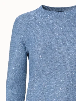 AKRIS Linen Blend Pullover With Fine Sequins -AKRIS Sales Store 716742