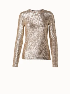 AKRIS Top In Sequins On Jersey