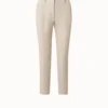AKRIS Cotton Silk Double-Face Slim Pants