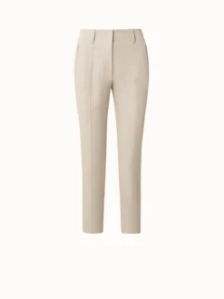 AKRIS Cotton Silk Double-Face Slim Pants