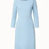 AKRIS Wool Stretch Double-Face A-Line Dress
