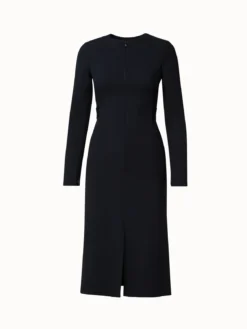 AKRIS Wool Double-Face Midi Dress