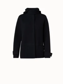 AKRIS Cashmere Piqué Jacket With Removable Hood