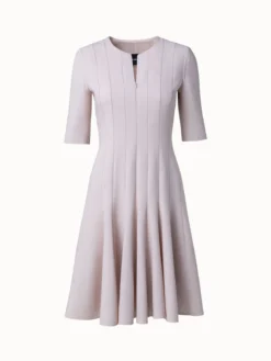 AKRIS Wool Double-Face A-Line Dress