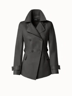 AKRIS Double-Breasted Lambskin Leather Jacket -AKRIS Sales Store 737735