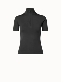 AKRIS Wool Silk Stretch Knit Top