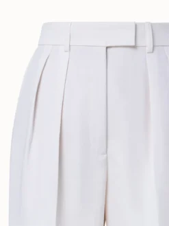 AKRIS Cotton Linen Blend Pleated Tapered Pants -AKRIS Sales Store 739367