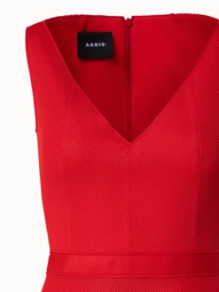 AKRIS Techno Grid Dress With Lasercut Hearts -AKRIS Sales Store 739576