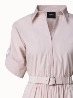 AKRIS Cotton Poplin Colorblock Dress -AKRIS Sales Store 740274