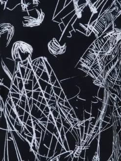 AKRIS Silk Knit Pullover With Croquis Print Crêpe Front -AKRIS Sales Store 740369