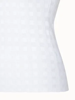 AKRIS Silk Cotton Square Jacquard Knit Pullover -AKRIS Sales Store 740404