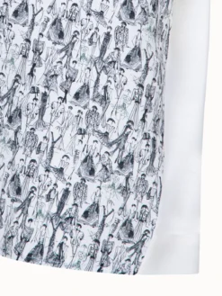 AKRIS Silk Knit Tunic With Croquis Print Crêpe Front -AKRIS Sales Store 740426