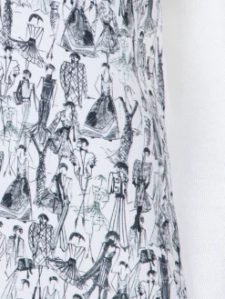 AKRIS Silk Knit Tunic With Croquis Print Crêpe Front -AKRIS Sales Store 740427