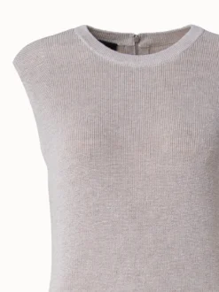 AKRIS Linen Cotton Rib Knit Midi Dress -AKRIS Sales Store 740681