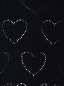 AKRIS Silk Cotton Knit Midi Dress With Hearts Ajouré -AKRIS Sales Store 740688