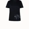 AKRIS T-Shirt With Croquis Embroidery