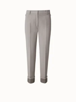 AKRIS Cotton Double-Face Tapered Pants