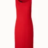 AKRIS Structured Wool Double-Face Sheath Dress