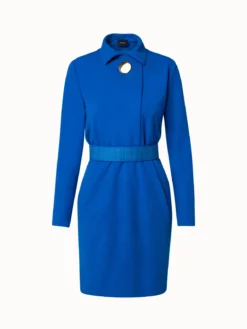 AKRIS Viscose Wool Jersey Dress With Horsehair Belt -AKRIS Sales Store 741310 b032cb0b a8fb 46ae b99b 2e7e559a4452