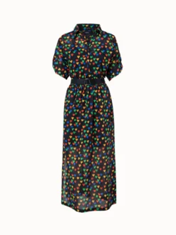 AKRIS Cotton Poplin Dress With Hearts Druck
