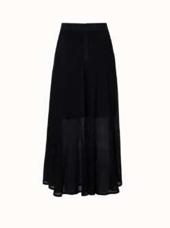 AKRIS Silk Lace Long Skirt