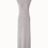 AKRIS Linen Cotton Rib Knit Midi Dress