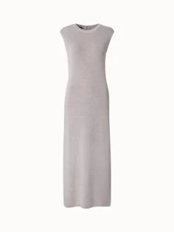 AKRIS Linen Cotton Rib Knit Midi Dress