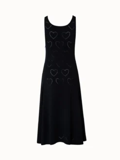 AKRIS Silk Cotton Knit Midi Dress With Hearts Ajouré -AKRIS Sales Store 741523 6c699d2d ed75 44e0 bc25 624f5556edc2