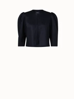 AKRIS Linen Double-Face Cropped Jacket