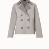 AKRIS Cotton Double-Face Double-Breasted Jacket