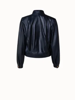 AKRIS Lambskin Double-Breasted Leather Jacket -AKRIS Sales Store 741728