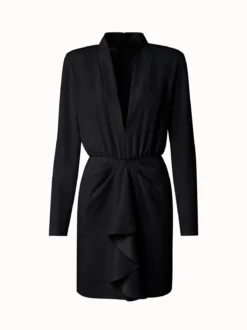 AKRIS Envers Satin Dress With Horsehair Belt -AKRIS Sales Store 753329