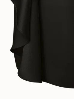 AKRIS Envers Satin Dress With Horsehair Belt -AKRIS Sales Store 753330