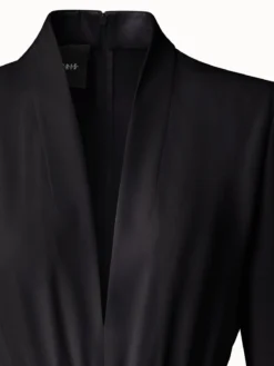 AKRIS Envers Satin Dress With Horsehair Belt -AKRIS Sales Store 753332