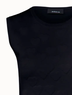 AKRIS Silk Stretch 3D Hearts Jacquard Pullover -AKRIS Sales Store 753453