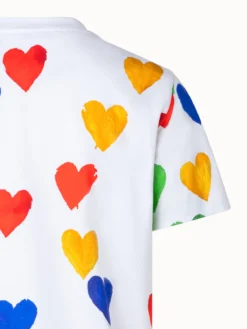 AKRIS Cotton Jersey T-Shirt With Hearts Druck -AKRIS Sales Store 758168