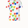 AKRIS Cotton Jersey T-Shirt With Hearts Druck