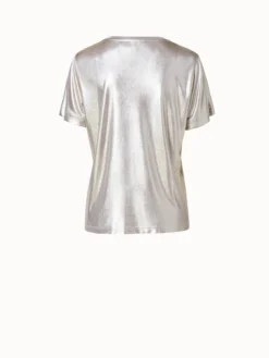 AKRIS Metallic Jersey T-Shirt -AKRIS Sales Store 758252