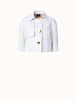 AKRIS Cotton Double-Face Cropped Jacket