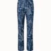 AKRIS Bootcut Denim Pants With Croquis Embroidery